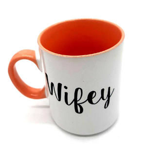 Love Your Mug Wifey Pink & White Coffee Mug New